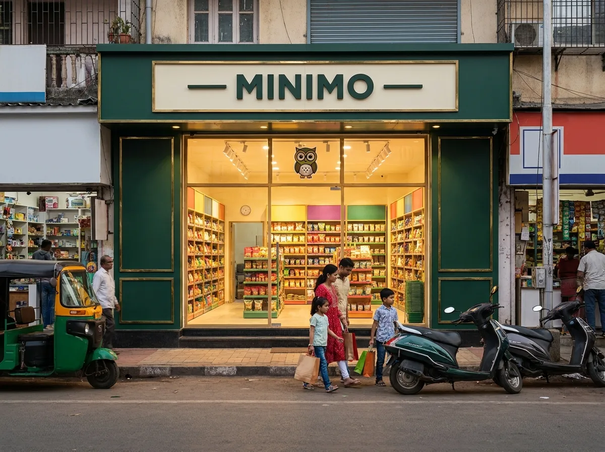 A shop on a busy high street at dusk