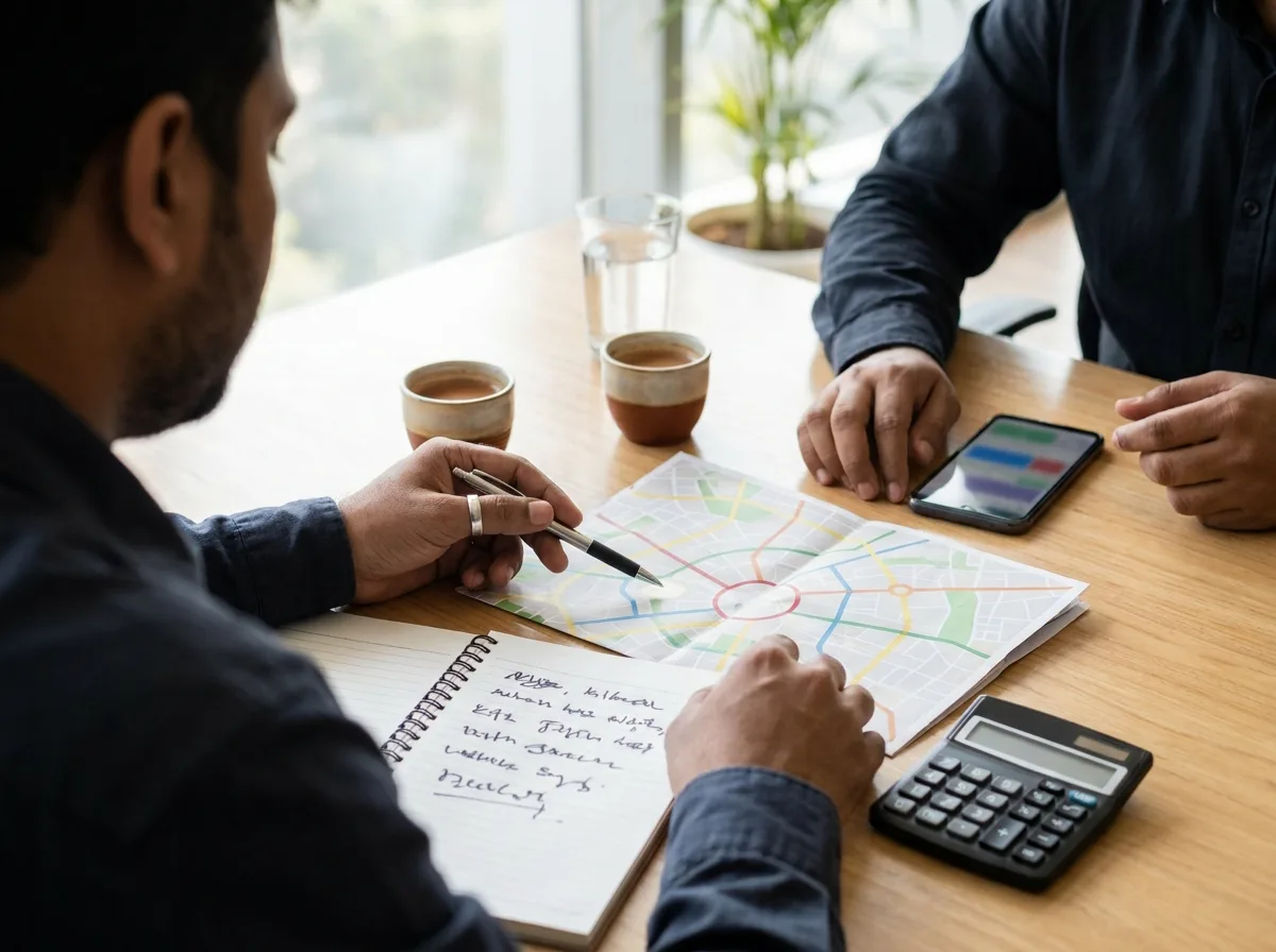 Working through a budget and a street map